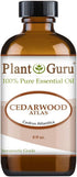 Plant Guru Cedarwood Essential Oil 4 oz - 100% Pure Undiluted Therapeutic Grade for Skin, Body, Hair Growth