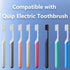 4-Pack Gray Toothbrush Replacement Heads Compatible with Quip Electric Brush Heads Refill Soft Bristles