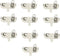 Unifizz Metal AA Battery Spring Plate Set, Positive Negative Plate, 10 Pcs, 27 x 12MM Nickeling Plate, Silver