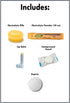 Portable Electrolyte Replacement Kit: Hydro Pack Single Use with Electrolyte Powder, Pills, Compressed Towel, Lip Balm,