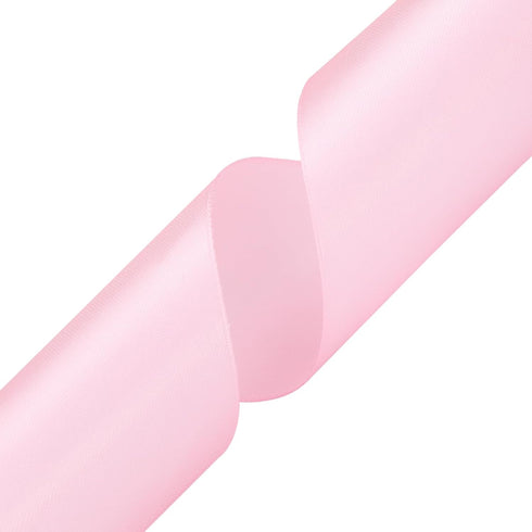 2 inch Pink Satin Ribbon 50 Yards Solid Fabric Ribbons Roll for Gift Wrapping, Satin Weddings,Flower Bouquet, Invitations,Sewing,Party Decorations, Holiday Decorating and More by Nsilu