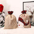 Yordearly 2Pcs Santa Sack Bags - Large Christmas Cloth Bag with Drawstring, 16" X 22" Reusable Present Storage
