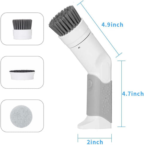 OBEST Electric Spin Scrubber, Cordless Bathroom Scrubber with 2 Replaceable Cleaning Brush Heads for Tub, Tile, Sink,