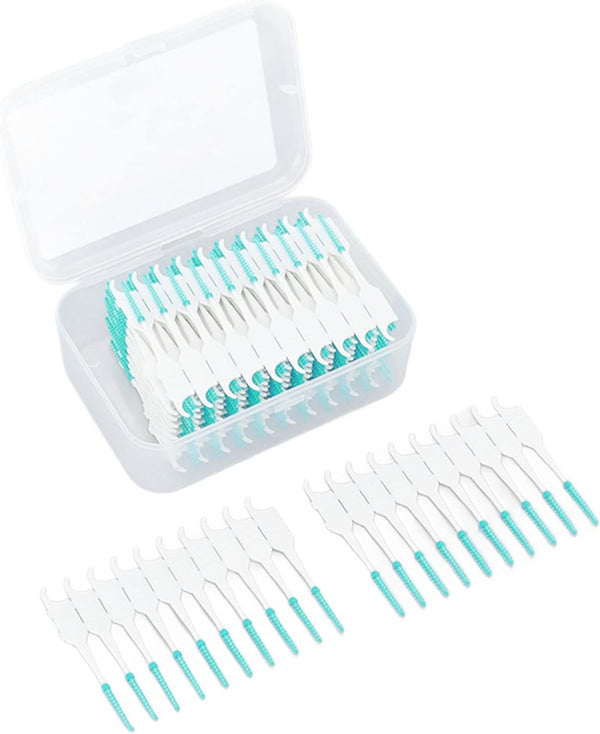 Interdental Brush, Floss Toothpick Brush, 200pcs Portable Safe Plaque Removal for Travel Oral Care
