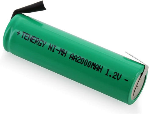 Tenergy 1.2V NiMH 2000mAh Flat Top Rechargeable AA Batteries, 10 Pack