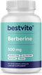 BESTVITE Berberine 500mg Per Capsule (120 Vegetarian Capsules) - No Fillers, Vegan, Gluten Free