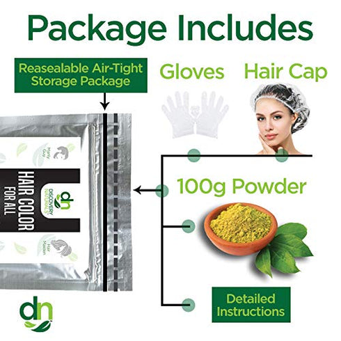 Red Henna Hair Color Kit | 100% All Natural Hair & Beard Dye Powder (Ginger Natural Red)