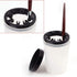Nail Art Brush Cleaner Cup - 1 Piece Holder Remover for UV Gel Pen Polish with Multiple Size Slots, Black Lid