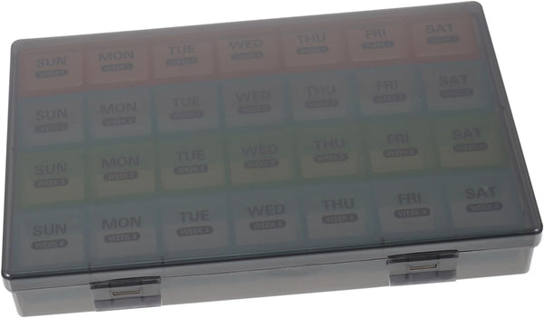 Day Pill Organizer Portable Medicine Box Strong Seal Weekly Dispenser for Outdoor