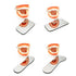 5Pcs Intraoral Mirrors, Thicker Coated Two-sided Reflector, Titanium Plated Glass