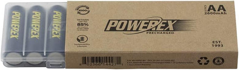 Powerex Low Self-Discharge Precharged AA Rechargeable Nimh Batteries, MH-8AAP-BH