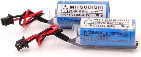 KUAN MAI (2Pcs) CR17335SE-R Q6BAT 3V 1800mAh Q25PRHCPU Q170HBATC Battery for FANUC System with Plug