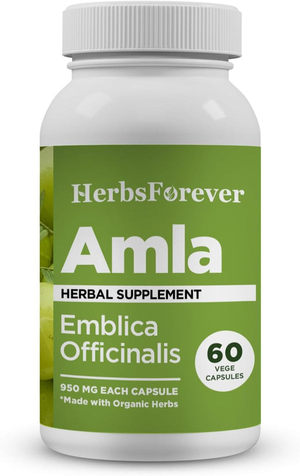 Amla Capsules – Emblica officinalis, Source of Vitamin C, 60 Vege Capsules
