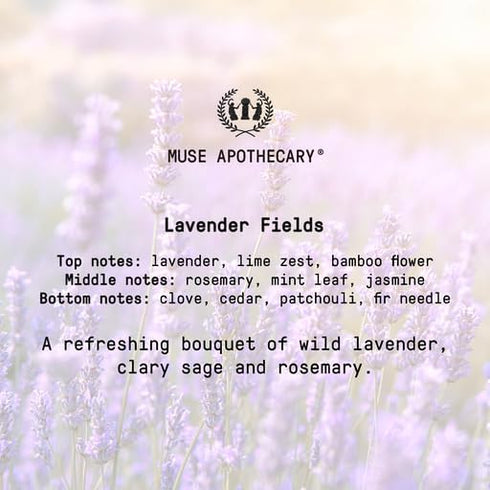 Muse Apothecary Home Ritual Active Odor Eliminator Spray - Odor Eliminator for Home - Furniture Deodorizer Spray & Bathroom Odor Eliminator - Essential Oil Air Freshener - 4oz, Lavender Fields