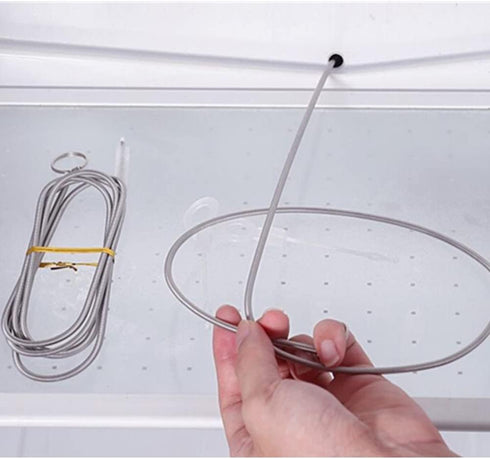 60 Inch Flexible Tube Pipe Cleaner Brush for Fridge Cleaning, Stainless Steel Drain Tube Cleaning Brushes (2 Pack)