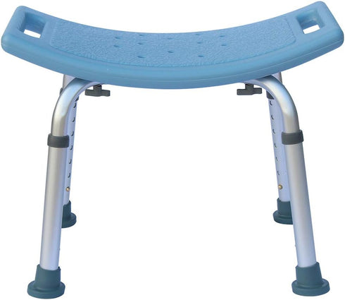 XIAOSENLIN 450lbs 7 Blue Shower Chair Shower Stool Bath Seat Chair Bathroom Chair, Levels Height Adjustable Bath Bench