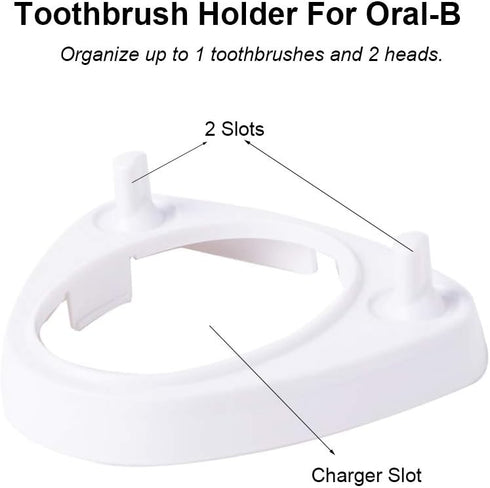 LazyMe (1 Pack) Single Charger Holders Toothbrush Heads Holder Compatible for Oral-B, for Oral-B D Series, PRO Series