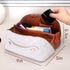 Large Capacity Brown Checkered Makeup Bag, Portable Open-Flat Toiletry Organizer for Women with Divider Pouch