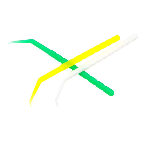 GARASANI Portable Disposable Plastic Curved Hook Toothpicks, Anti-Slip Handle Design, 300 Pcs