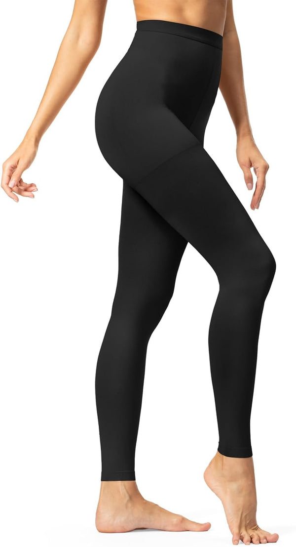 Tinojye Medical Compression Pantyhose for Women & Men,20-30 mmhg Waist High Compression Stockings,Footless