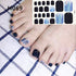 WOKOTO 20 Sheets Gradient Toe Nail Polish Strips, 1 Nail File Kit, Colorful Glitter Stickers for Women Nail Salon