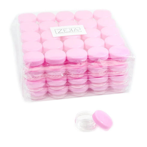 ZEJIA 3 Gram Sample Containers with Lids, 25 Count Tiny Jars for Lip Balms, Lotion, Beauty Products