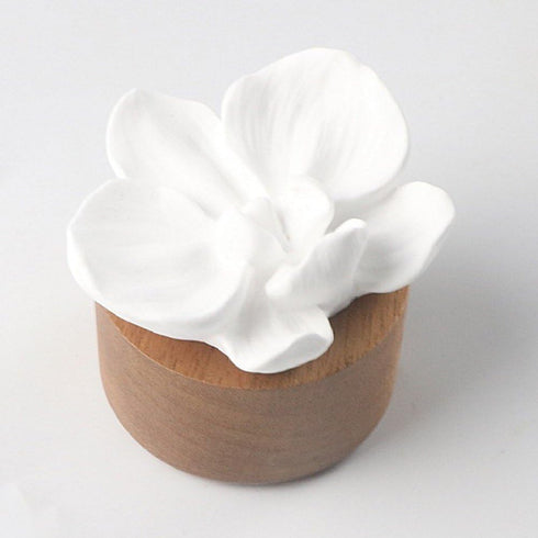 Vobumix Essential Oil Passive Flower Diffuser Mini Ceramic Essential Oil Small Diffuser Phalaenopsis Porcelain