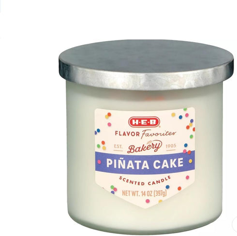 HEB H-E-B Flavor Favorites Scented Candle -1 Count (14oz, Pinata Cake)