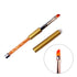 WOKOTO Nail Art Flat Painting Pens, Acrylic Nail Brush for Nail Art Extension, Rhinestones Handle, UV Gel Salon Tool