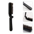 Small Home Stylish Mustache Pocket Hair Folding Brush, Black Comb for Men, Portable Detangling Grooming