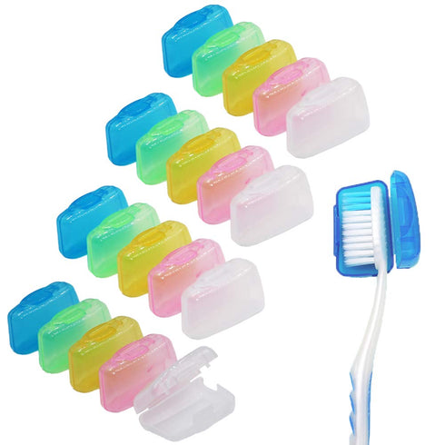 V-TOP 20 Pack Travel Toothbrush Head Covers, Portable Toothbrush Pod Caps for Home and Outdoor Use
