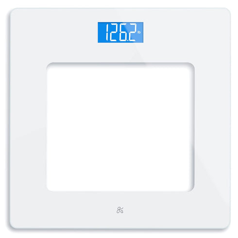Greater Goods Digital Weight Scale, Accurate Non-Slip & Scratch Resistant Bathroom Scale, White