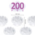 Teenitor 200 Pack Eyelashes Extension Volume Lashes Fan Blossom Cups, Glue Holder & Lash Organizer Tools