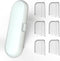 Toothbrush Travel Case Compatible with Philips Sonicare Electric Toothbrush & 6Pcs Reusable Head Covers (White)