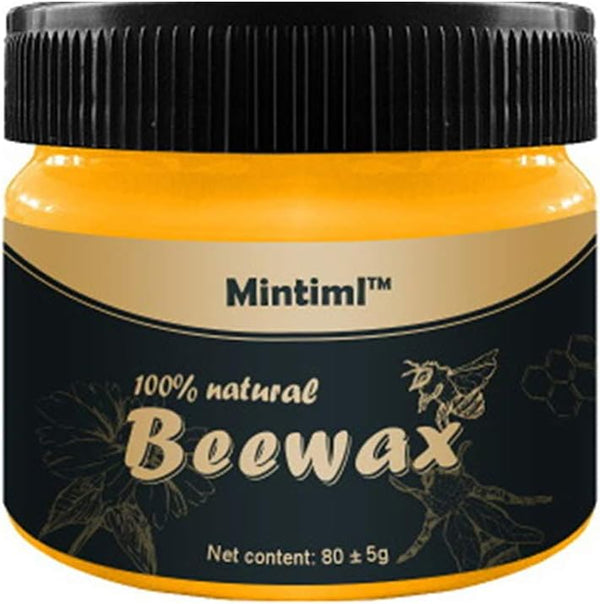 Wood Seasoning Beewax Polish for Wood & Furniture, Metal & Leather, Complete Solution for Furniture Care and Home