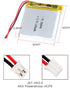 YTKavq 3.7V 1100mAh 584040 2.0mm Lithium Polymer Ion Battery Rechargeable Lipo Battery with PH Pitch Connector