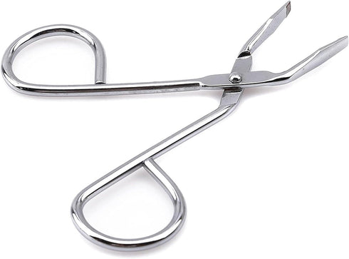 Silver Stainless Steel Eyebrow Scissors Tweezers,Elbow Pliers Clip Scissors,Flat Tip Tweezers Hair Plucker Hair Removal Tweezers, Shave and Hair Removal for Facial Hair Eyebrows Care