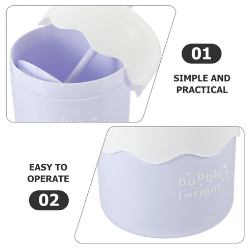 Ipetboom Face Foam Maker: Rich Marshmallow Whip Maker Skincare Tool for Facial Cleansing for Her Blue