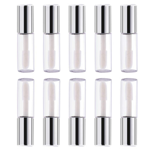 Yosoo 45Pcs Empty Lip Gloss Tubes, Clear Plastic Lip Balm Bottle Container, 1.2ml Makeup Tool