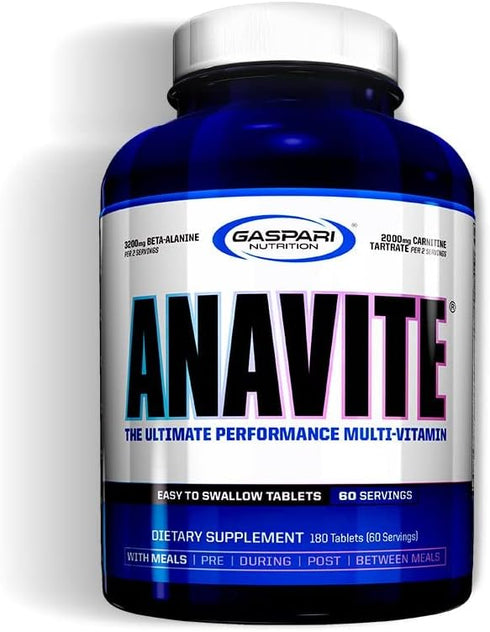 Gaspari Nutrition Anavite Sports Multi-Vitamin with Amino Acids, 180 Tablets