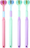 YuanHolumid 4 Pcs 3-Sided Toothbrush, Soft Bristle Toothbrush for Comprehensive Care of Teeth