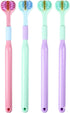 YuanHolumid 4 Pcs 3-Sided Toothbrush, Soft Bristle Toothbrush for Comprehensive Care of Teeth
