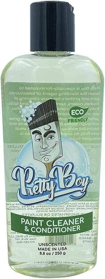 Pretty Boy Paint Cleaner & Conditioner Eco-Friendly Solution for Cleaning & Conditioning Paint Brushes,