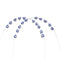 1 Pack Temporary Tooth Decoration with Metal Wires,Metal Bracket and Orthodontic Ligature Ties,Practice Props for Dental Students,lecture prop for orthodontists. (Dark blue)