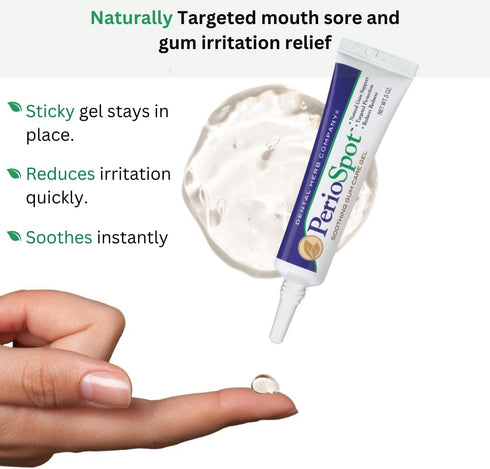 Dental Herb Company Mouth Sore & Gum Care Kit - Soothes Canker Sores & Gum Irritation, 2 oz Mouthrinse