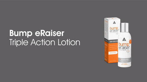 Triple Action Soothing Lotion for Ingrown Hair Treatment and Razor Bumps.