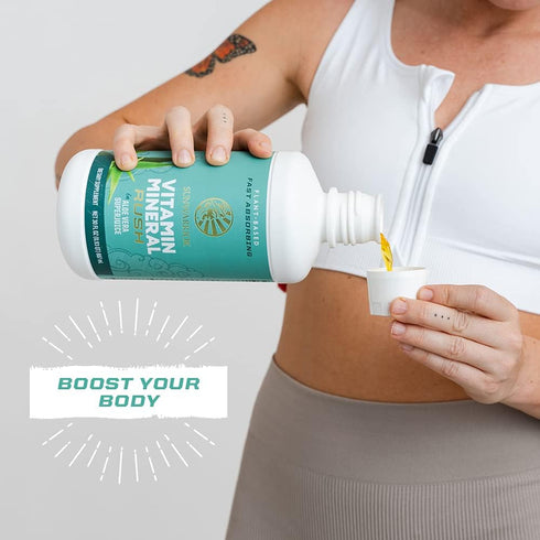 Sunwarrior Liquid Multivitamin & Minerals with Aloe Vera for Men and Women | 30 Fl Oz | Vegan, Gluten Free, Sugar Free