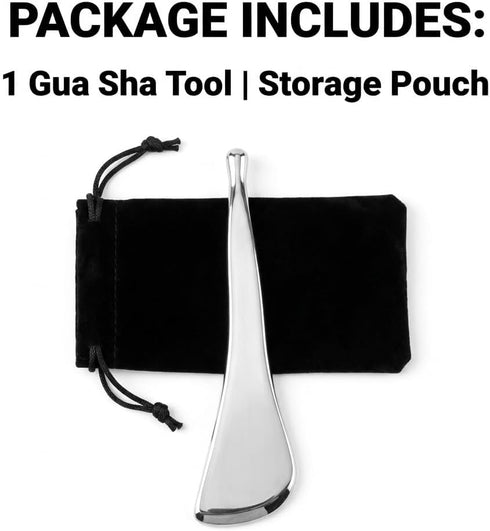 xaytsut 2-in-1 Acupressure Pen, Dual-Ended Stainless Steel Gua Sha Scraper and Large Tip Fascia Massage Tool for Deep