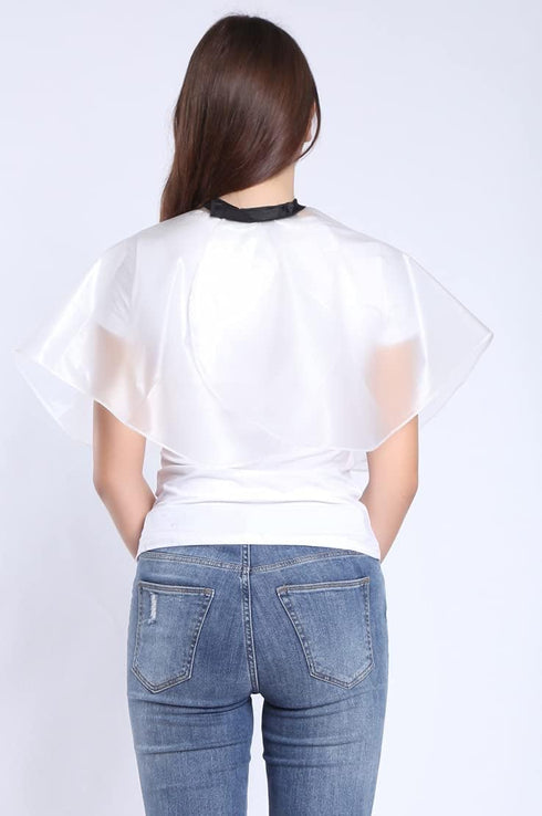 PERFEHAIR Short Salon Hair Shampoo Cape, Waterproof Capes for Cutting, Styling, Coloring, Beauty Makeup