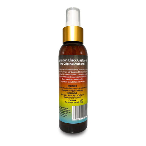 Well's Oil Jamaican Black Castor Oil Spray, 4oz Hair Detangler, Easy to Use, Promotes Thick Hydrated Hair